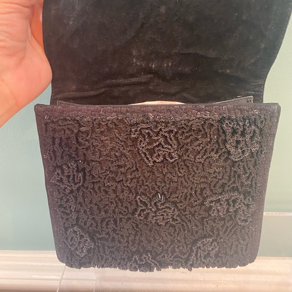 Jill sander made in Italy 20th century leather glass beaded handbag - Picture 3 of 7